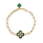 18K Yellow Gold Chain Green Bracelet FARAH KHAN ATELIER FKA/133 18K Yellow Gold Chain Green Bracelet FARAH KHAN ATELIER FKA/133
