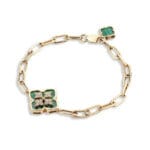 18K Yellow Gold Chain Green Bracelet FARAH KHAN ATELIER FKA/133 18K Yellow Gold Chain Green Bracelet FARAH KHAN ATELIER FKA/133