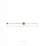 18K Yellow Gold Chain Green Bracelet FARAH KHAN ATELIER FKA/133 18K Yellow Gold Chain Green Bracelet FARAH KHAN ATELIER FKA/133