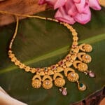 22kt Gold Necklace with Earrings ST22/1023