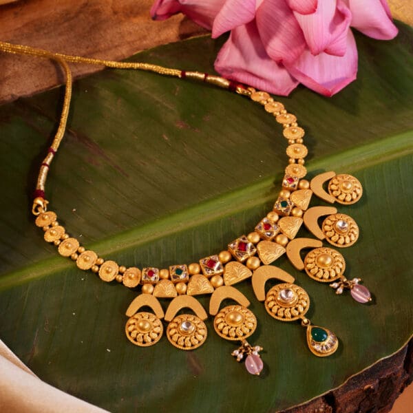 22kt Gold Necklace with Earrings ST22/1023