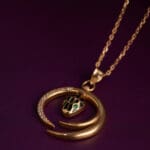 18Kt Yellow Gold Snake pendant With Chain CN18/1754