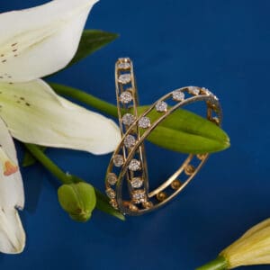 14Kt Yellow Gold Diamond Beautiful Pair of Bangles For wedding DBN14/70 14Kt Yellow Gold Diamond Beautiful Pair of Bangles For wedding DBN14/70