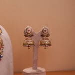 18kt Gold Multistone Jhumka Earrings JH18/135