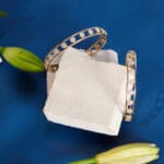 14Kt Yellow Gold Diamond Beautiful Pair of Bangles For wedding DBN14/70