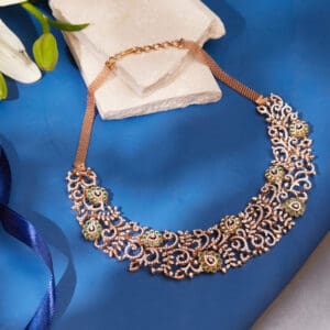 18kt Gold Beautiful Diamond Necklace for Wedding DNK/177