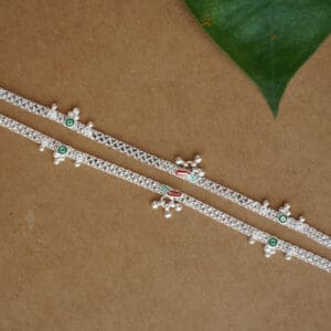 925 Sterling Silver Anklet with Charms for her PYSZ/73