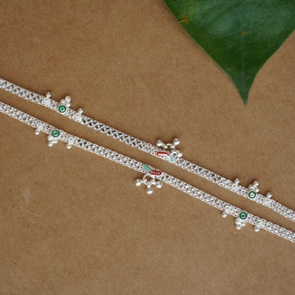 925 Sterling Silver Anklet with Charms for her PYSZ/73