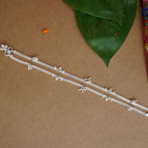 925 Sterling Silver Anklet with Charms for her PYSZ/73