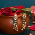 14kt Gold Kundan Earrings PKE14/27