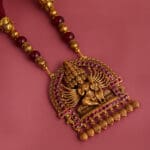 22kt Gold Temple Heavy Pendant With Goddess Engraved PD22/29