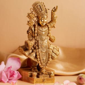 Gold Plated 925 Silver Shree Nath Ji Statue SI925/1