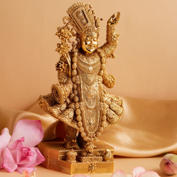 Gold Plated 925 Silver Shree Nath Ji Statue SI925/1