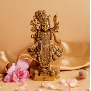 Gold Plated 925 Silver Shree Nath Ji Statue SI925/1