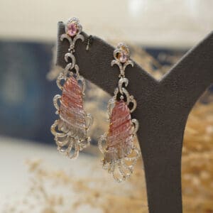 18KT Diamond Gold Earrings for Wedding & Engagement DJH/2