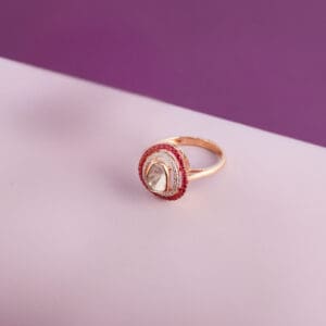 18kt Gold Kundan Polki Ring PKR18/20