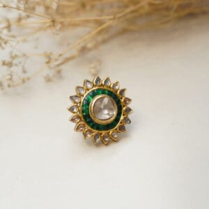 18kt Gold Polki Ring for Bride PKR18/10