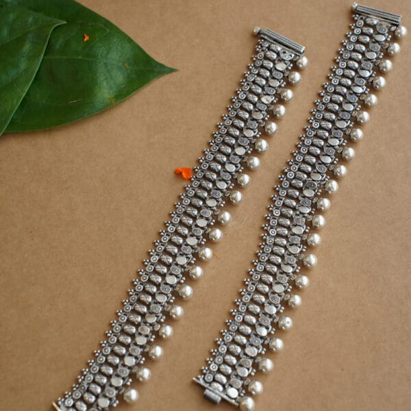 925 Antique Silver Heavy Anklet for Wedding PYSS/17