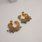 18kt Yellow Gold Green and Blue Earrings ER18/661
