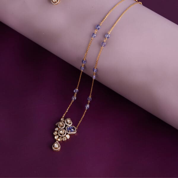 18KT Gold kundan Polki Necklace PKC18/5