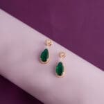 14 Kt Gold Diamond Emerald Earrings DER14/583