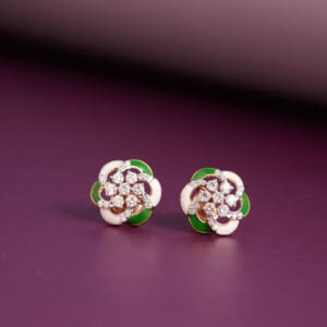 18kt Gold Stud Diamond Earrings DER/541