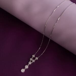18kt White Gold Diamond Necklace DCN/87