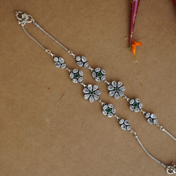 925 Silver Flower Anklet PYSS/837