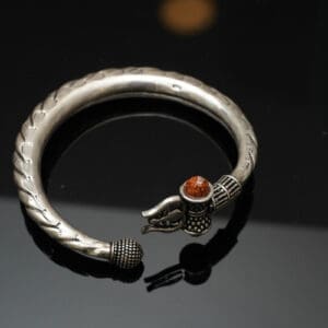 925 Antique Silver Trishul Damru Adjustable Kara KASS/114