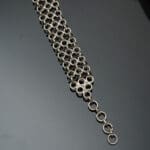 925 Sterling Antique Silver Chain Bracelet with Green Stones Women’s Designer Jewelry BLSS/12