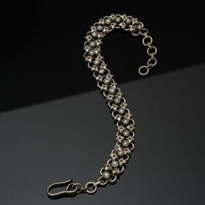 925 Antique Silver chain Bracelet with Pearl BLSS/22