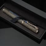 925 Sterling Silver Motif Carving Fountain Pen with Refill MISS/335