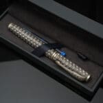 925 Antique Silver Fountain Pen with Refill digital Carving Design MISS/333