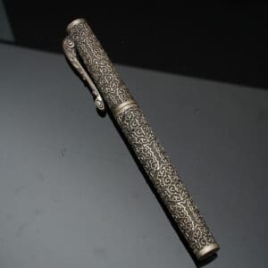 925 Sterling Silver Motif Carving Fountain Pen with Refill MISS/335