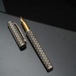 925 Antique Silver Fountain Pen with Refill digital Carving Design MISS/333