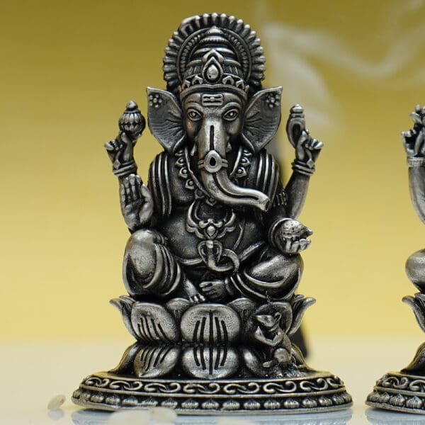 925 Silver Ganesha Laxmi Statue MRTSS/225