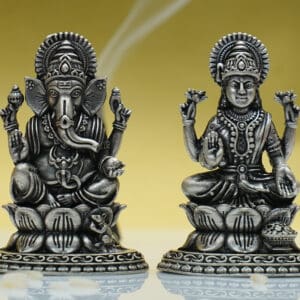 925 Silver Ganesha Laxmi Statue MRTSS/225