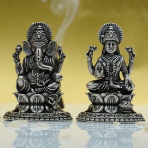 925 Silver Ganesha Laxmi Statue MRTSS/225