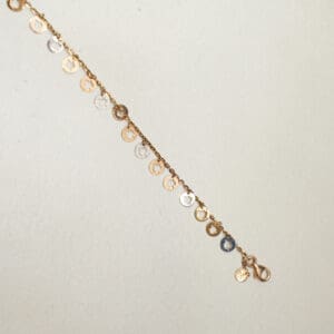 18Kt Gold Minimalist chain Bracelet with Charms CBL18/18