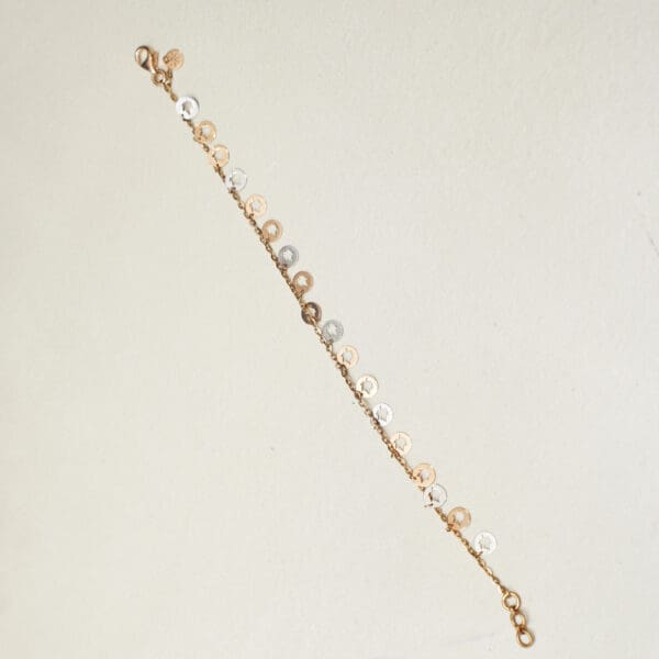 18Kt Gold Minimalist chain Bracelet with Charms CBL18/18