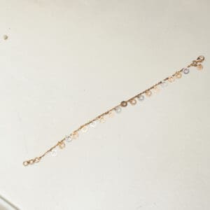 18Kt Gold Minimalist chain Bracelet with Charms CBL18/18