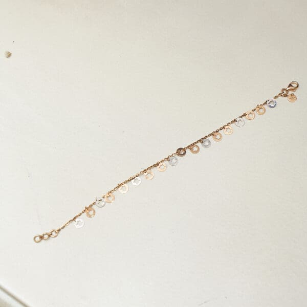 18Kt Gold Minimalist chain Bracelet with Charms CBL18/18