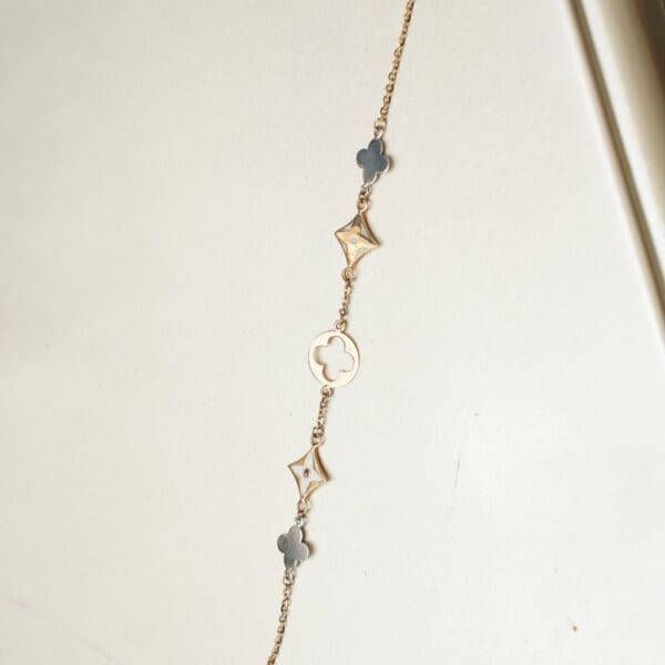 18kt Gold minimalist Charm Bracelt for Gift CBL18/2