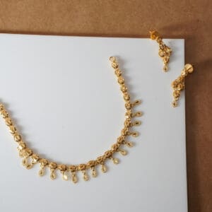 22Kt Gold Itelian Necklace With Earrings ST22/1309