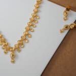 22Kt Gold Necklace With Matching Earrings ST22/1310