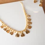 22Kt Gold Leaf Light weighted Necklace With Earrings ST22/1299