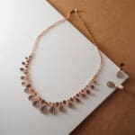 18Kt Rose Gold Necklace With Earrings ST18/481