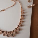 18Kt Rose Gold Necklace With Earrings ST18/481