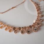 18Kt Rose Gold Necklace With Earrings ST18/481