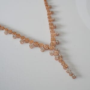18Kt Rose Gold Necklace With Matching Earrings ST18/482